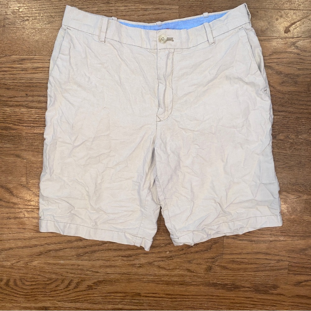 Izod Khaki Shorts Mens Size 32 Casual Comfort Pants Classic Bottoms